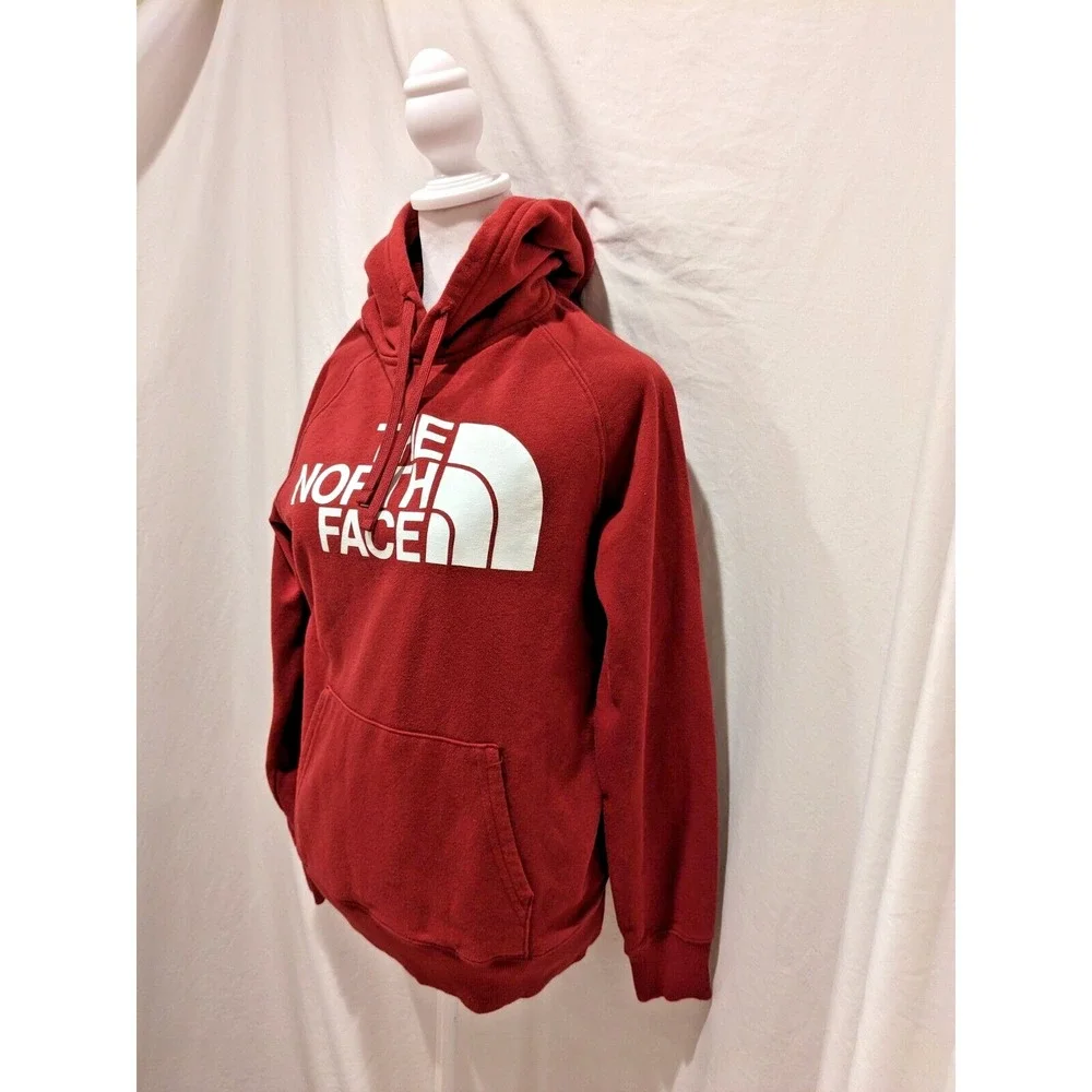 The North Face Womens Hoodie Half Dome S/P Burgundy Sweatshirt Pockets Exc. Cond